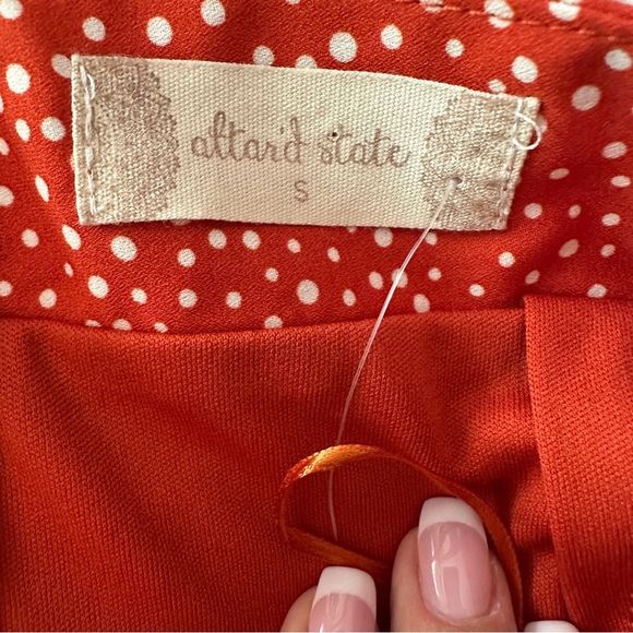 Altard State Ruffle Mini Skirt - Burnt Red Polka Dot - Size Small EUC - Picture 13 of 16